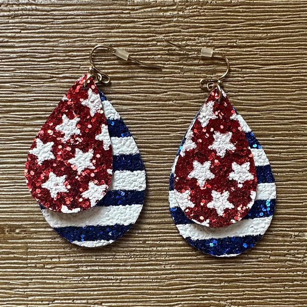 Patriotic Teardrop Earrings